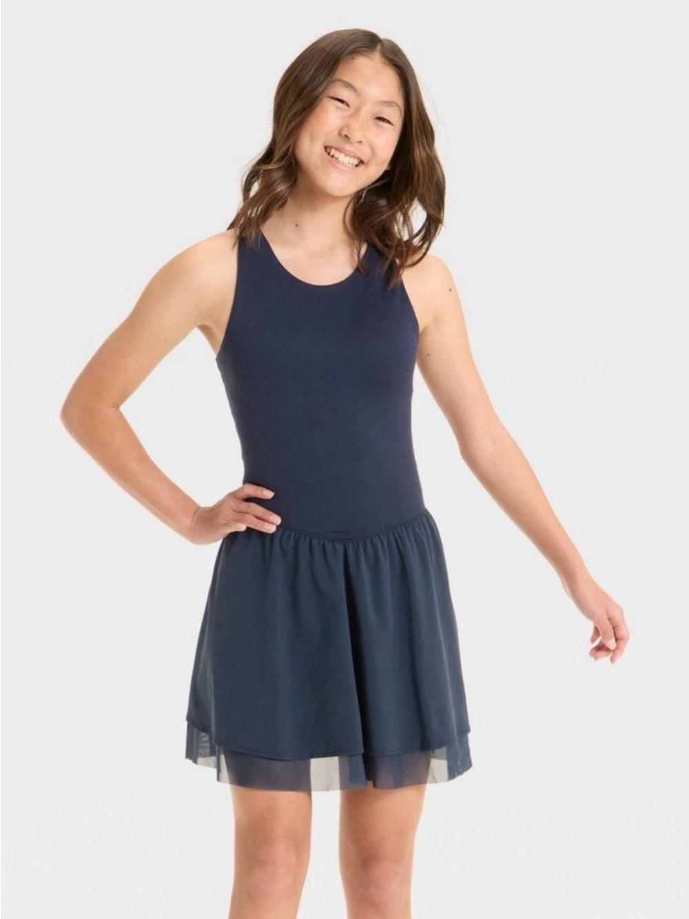 NEW with tags, Navy Blue Girls Sleeveless Active Wear Dress
